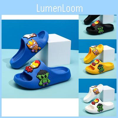 Дышащие и нескользящие детские домашние тапочки для мальчиков с забавными рисунками Марио и супергероев