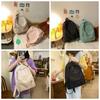 Nylon Teens Schoolbag Large Capacity Travel Bag Fashion Solid Color Backpack  Students