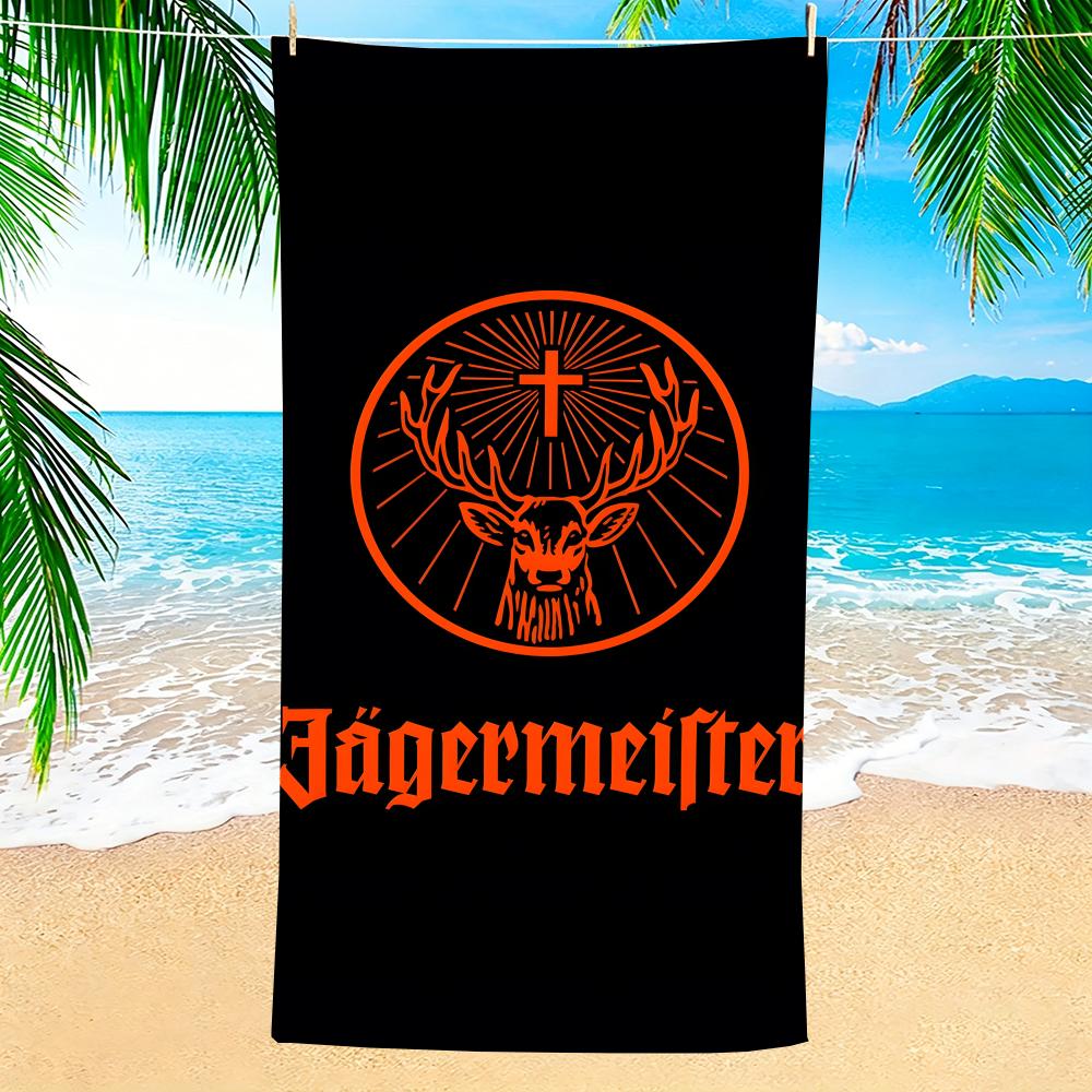 Бренд Jaegermeister Большое полотенце Полотенце Мягкое Бассейн Подарок Для путешествий Тренажерный зал Душ Кемпинг Быстросохнущее Спортивное Большие пляжные полотенца