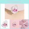 Creative New Pink Heart Shaped Brooch Colorful Cherry Blossom Metal Badge For Fashionable Accessories