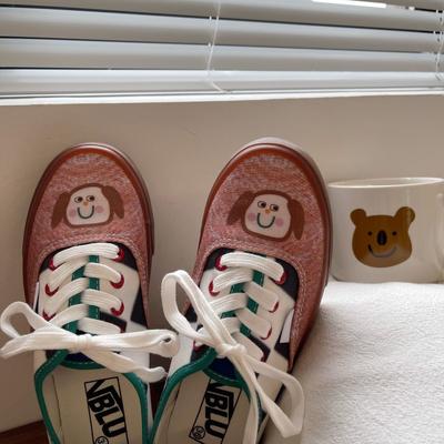 Женская обувь Kawaii Low Shoes for Women Canvas Bottom Up Cute Cotton Luxury Spring Autumn Y2k Fashion Korean New In Walking 2024