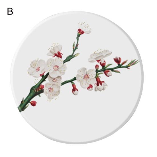 Стильная подставка для чашек с цветочным принтом, элегантный дизайн, теплоизоляция, водопоглощающий обеденный стол, круглый универсальный коврик для столовых приборов