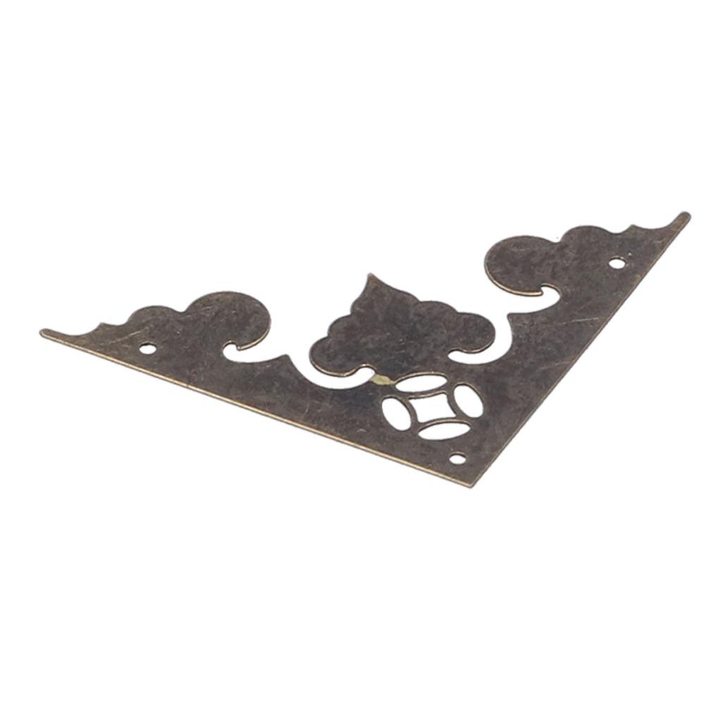 10pcs Antique Bronze Flat Angle Edge Guard Metal Wood Box Corner Furniture Hardware