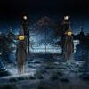 Sensor Party Decor Outdoor Halloween Decorations Screaming Witches Halloween Prop Light-Up Witches
