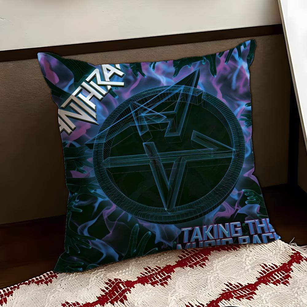 Наволочка для подушки с изображением группы Anthrax, двусторонняя, мягкая, прочная, для дома, автомобиля, многоцелевая, для ежедневного комфорта
