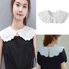 Women Fake Collar Shawl Detachable Blouse Decoration Lace Romantic Flower Embroidery Multi-Layer False Collar Shirt Collar