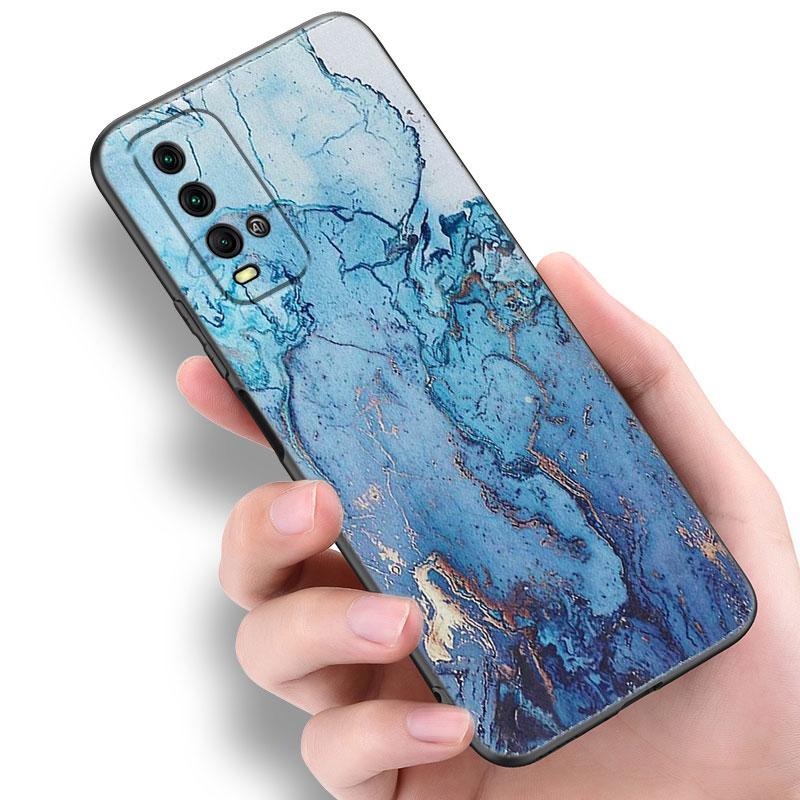 Винтажный цветной мраморный чехол для телефона Xiaomi Redmi Note 5 6 9T K20 K40 K50 Pro 7A 8A 9A 9C 9i 10A 10C A1 S2 Мягкий черный чехол из ТПУ