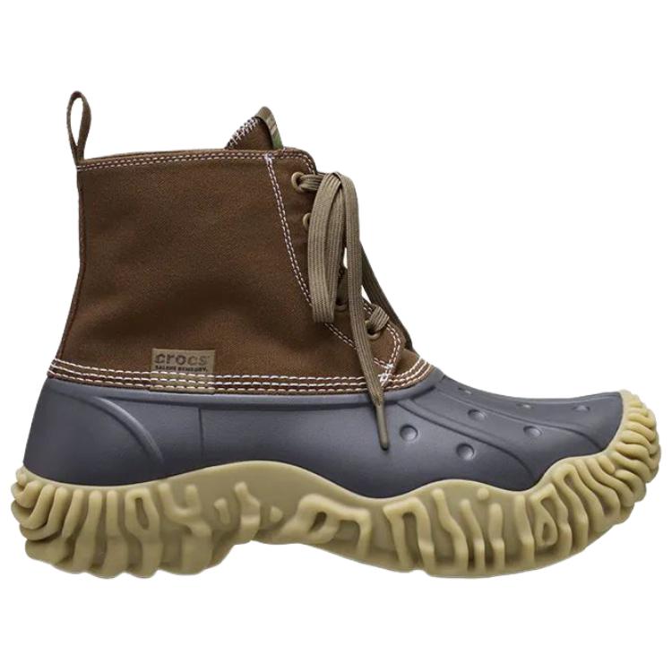 Salehe Bembury x Crocs Ботинки на щиколотку Polle Fingerprint Cypress Canvas Унисекс Коричневые 210506-9I6