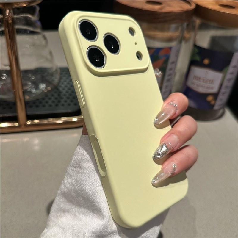 Продвинутый жидкий силикон для чехла мобильного телефона iPhone17promax Apple 16 однотонный противоударный всесторонний чехол