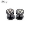 Alisouy 2 Pieces Moon Flower Cross Star Lion Stainless Steel Unisex Men Women Barbell Ear Stud Earring Tragus Helix Piercing Jewelry
