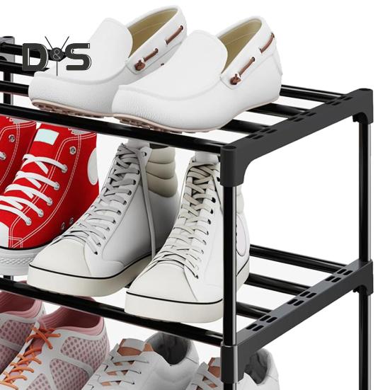 Вертикальная полка для обуви. Компактный органайзер. Нержавеющая, прочная, выдерживающая нагрузку, штабелируемая полка для обуви. Легкая подставка для обуви.