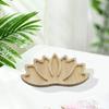 Деревянная тарелка, поднос для украшений, гладкий край, без заусенцев, дизайн в виде цветка лотоса, сервировочный поднос для десертов, украшение на Рамадан