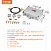 Hydraulic Pressure Test Kit, 250/400/600bar, 3 Gauges 9 Test Couplings 3 Test Hoses, Excavator Hydraulic Test Gauge Set with Portable Carrying Case