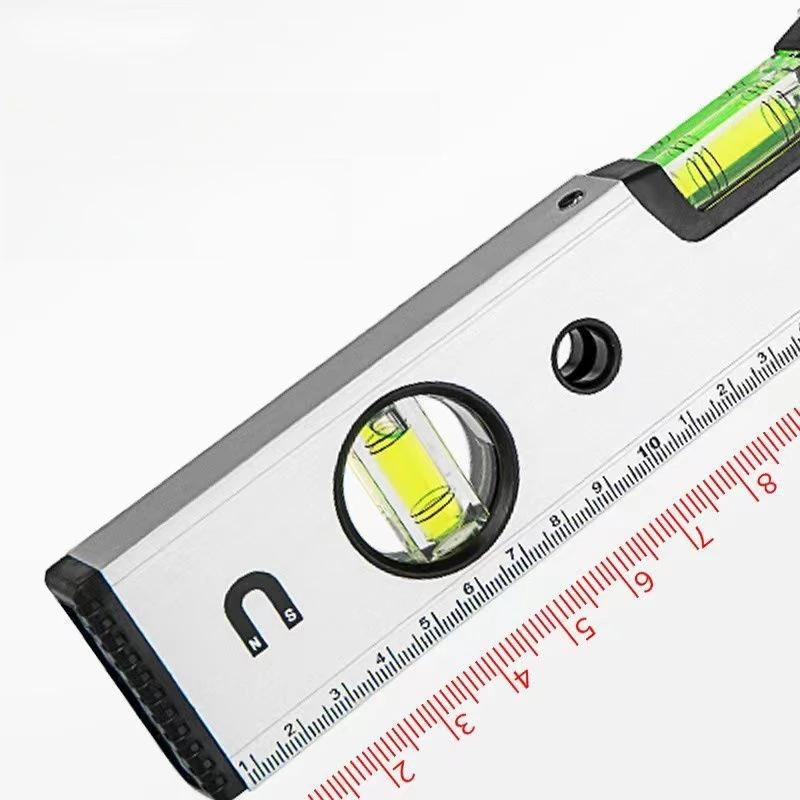 Magnetic Torpedo Level Tool Spirit Level with 3 Vials Aluminum Shockproof Bubble Level High Visibility Durable Measuring Leveler