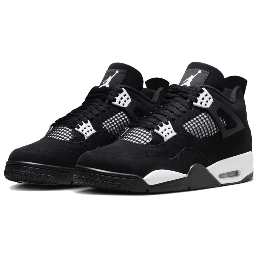 Кроссовки Air Jordan 4 Retro White Thunder Unisex черные FQ8138-001