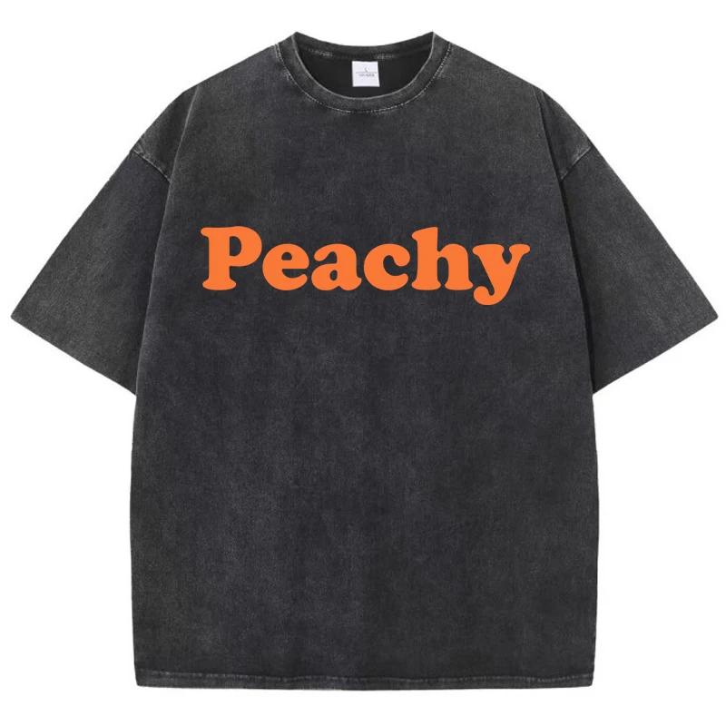 Искусство и текстовый дизайн Футболки с персиковым принтом Мужские крутые футболки Vigor Cool Футболки Originality Oversize Футболки Normcore Sports С короткими рукавами