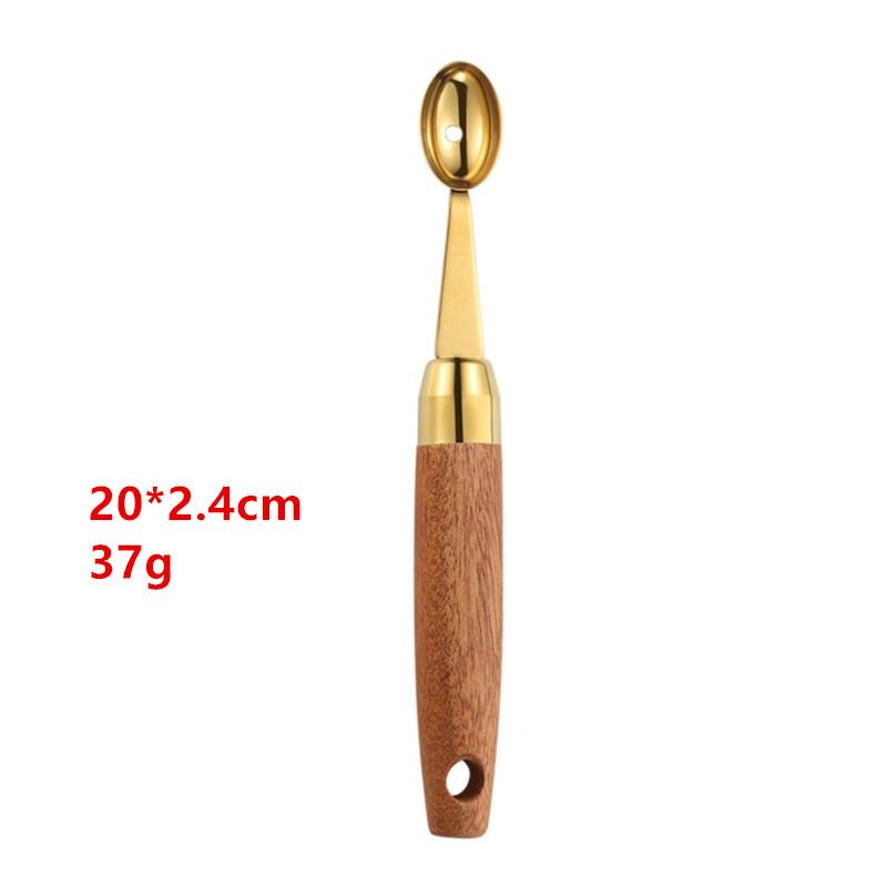 Прочная ложка для арбуза, кухонная ложка из нержавеющей стали, антидеформируемая, для фруктов, ложка для мороженого с ручкой, портативная