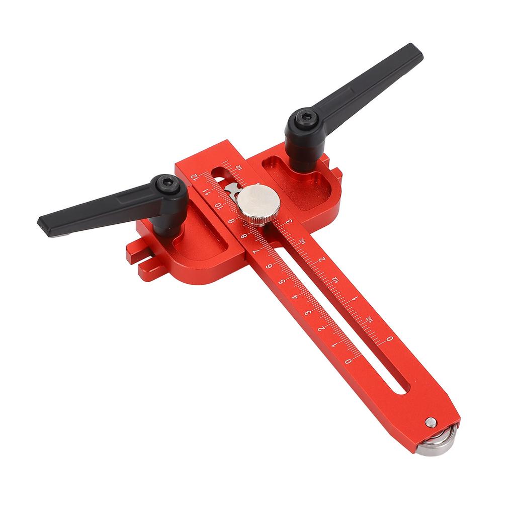 Направляющая для настольной пилы с роликом, двойной шкалой, для деревообработки, тонкая направляющая для продольной резки, подходит для 34x38