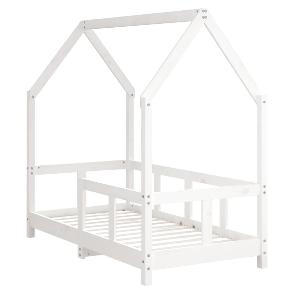 Kids Bed White 70 x 140 cm Solid Pine Wood