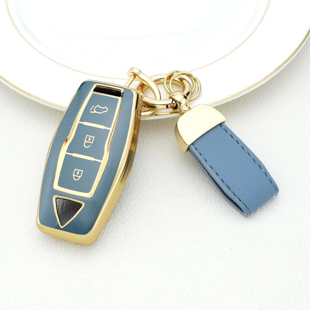 3 Кнопки ТПУ Чехол-Крышка для Ключа Автомобиля для Mitsubishi Outlander 2022 2023 2024 Держатель Защитный Аксессуар