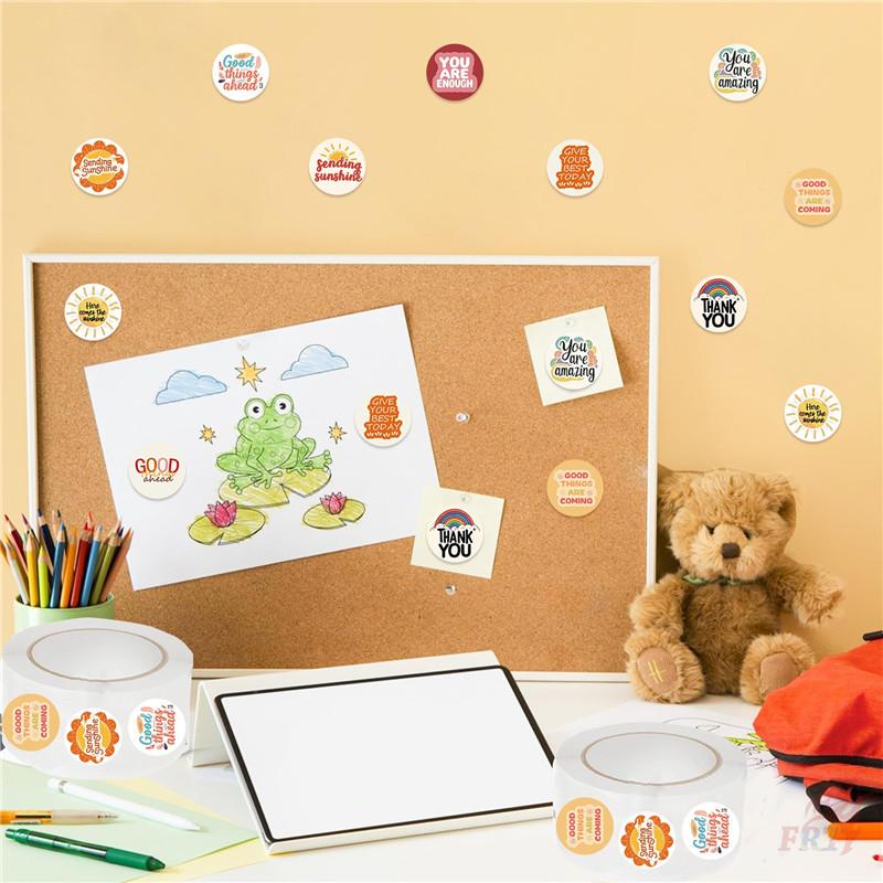 500 шт./рулон Sunshine Art Healing Words Kids Rewards Stickers - DIY Scrapbooks Декор Альбома Герметизация Этикетки Наклейки