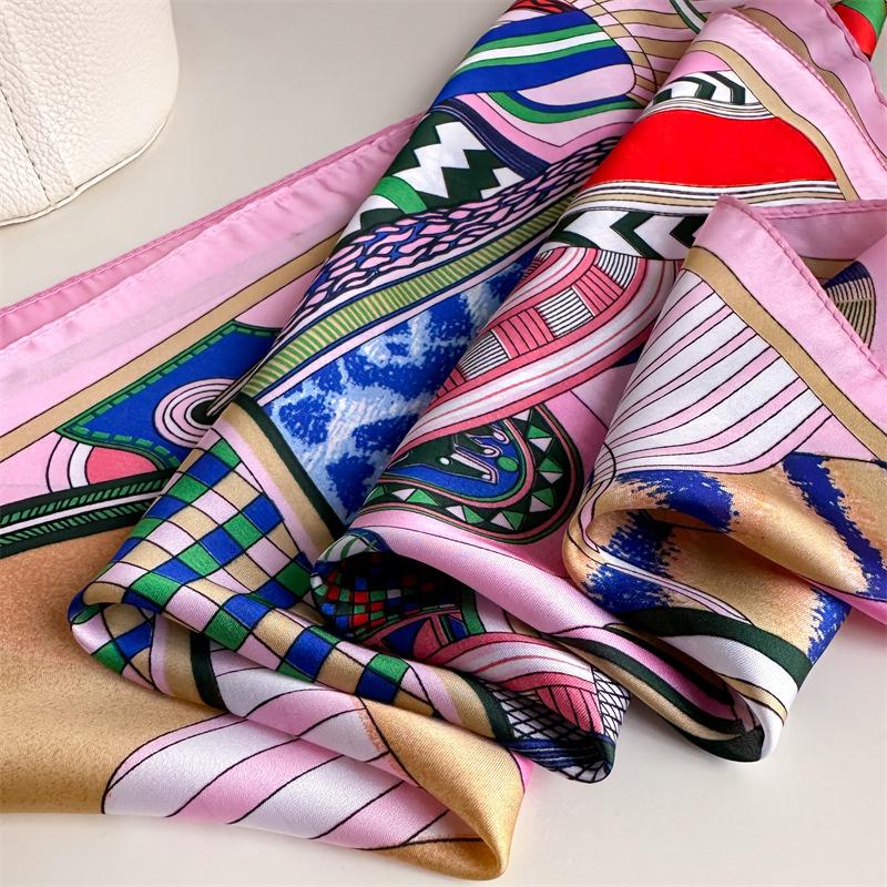 Fashion Handkerchief Neck Scarves Women Print Shawls Wraps Bandana Head Scarfs 7070cm EMA