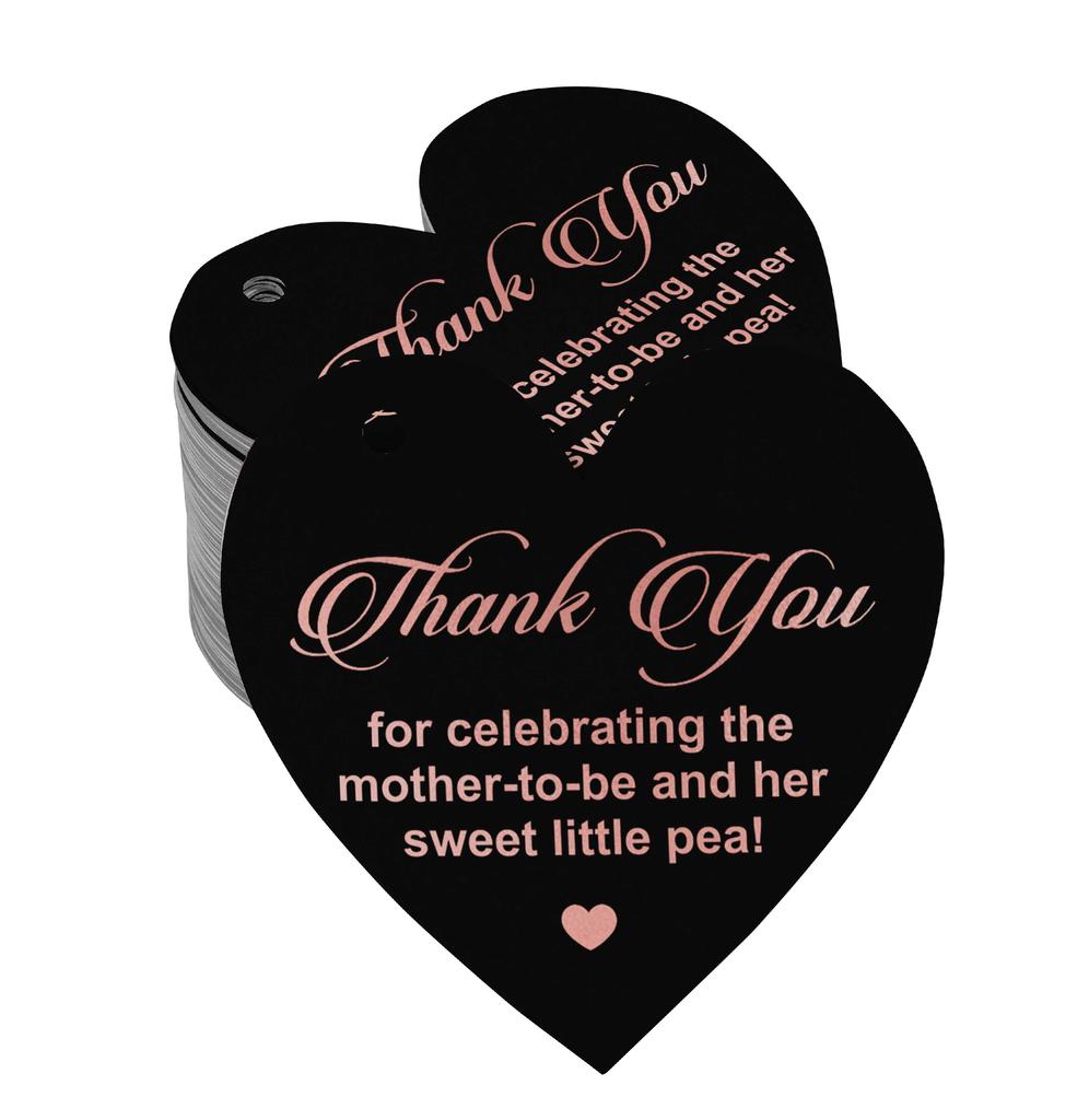 Inkdotpot 100 шт. в упаковке, спасибо за празднование дня рождения будущей мамы, бумажные бирки, поделки, настоящая серебряная фольга, подвеска