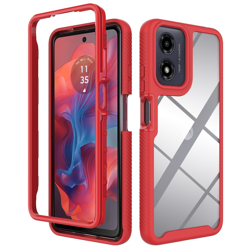 Чехол для Motorola Moto E14 4G/G24 4G/G04 4G/G04s 4G, противоударный, 2-в-1, из ПК+ТПУ, чехол для телефона