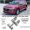 Hyundai SantaFe 2025 ТПЭ Коврики в салон и Коврик в багажник с текстурой под карбон - Износостойкие