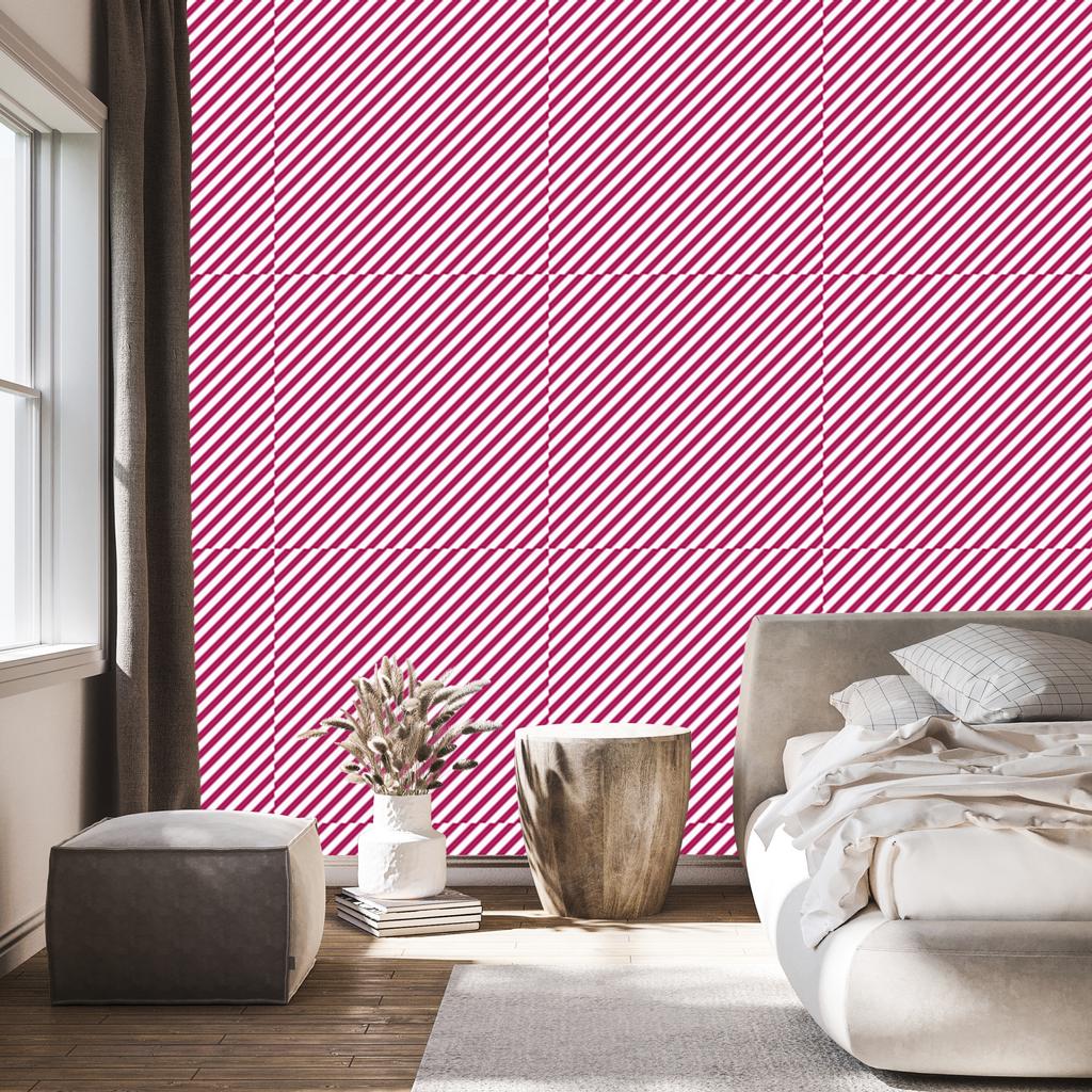 Wallpaper Stripes purple and powder pink, purple background 50x1000