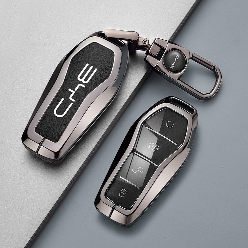 Чехол для автомобильного ключа BYD: Совместимо с Qin PLUS, Tang, Seagull, Seal, Dolphin, Song Plus, Han EV, Yuan и Frigate.
