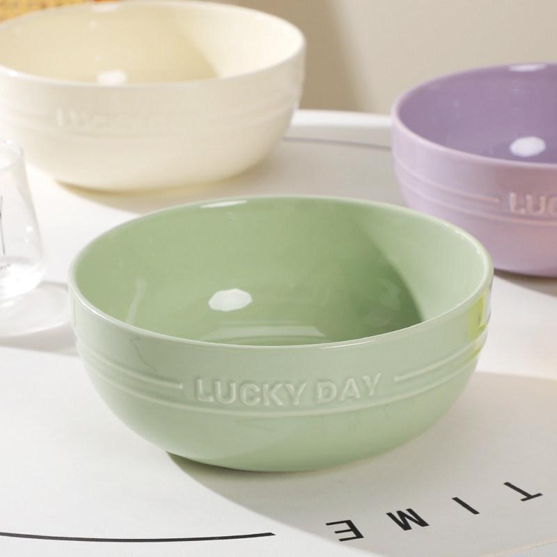 8-Inch Nordic Ceramic Soup Tureen - Large Capacity Noodle Bowl, 2024 Design