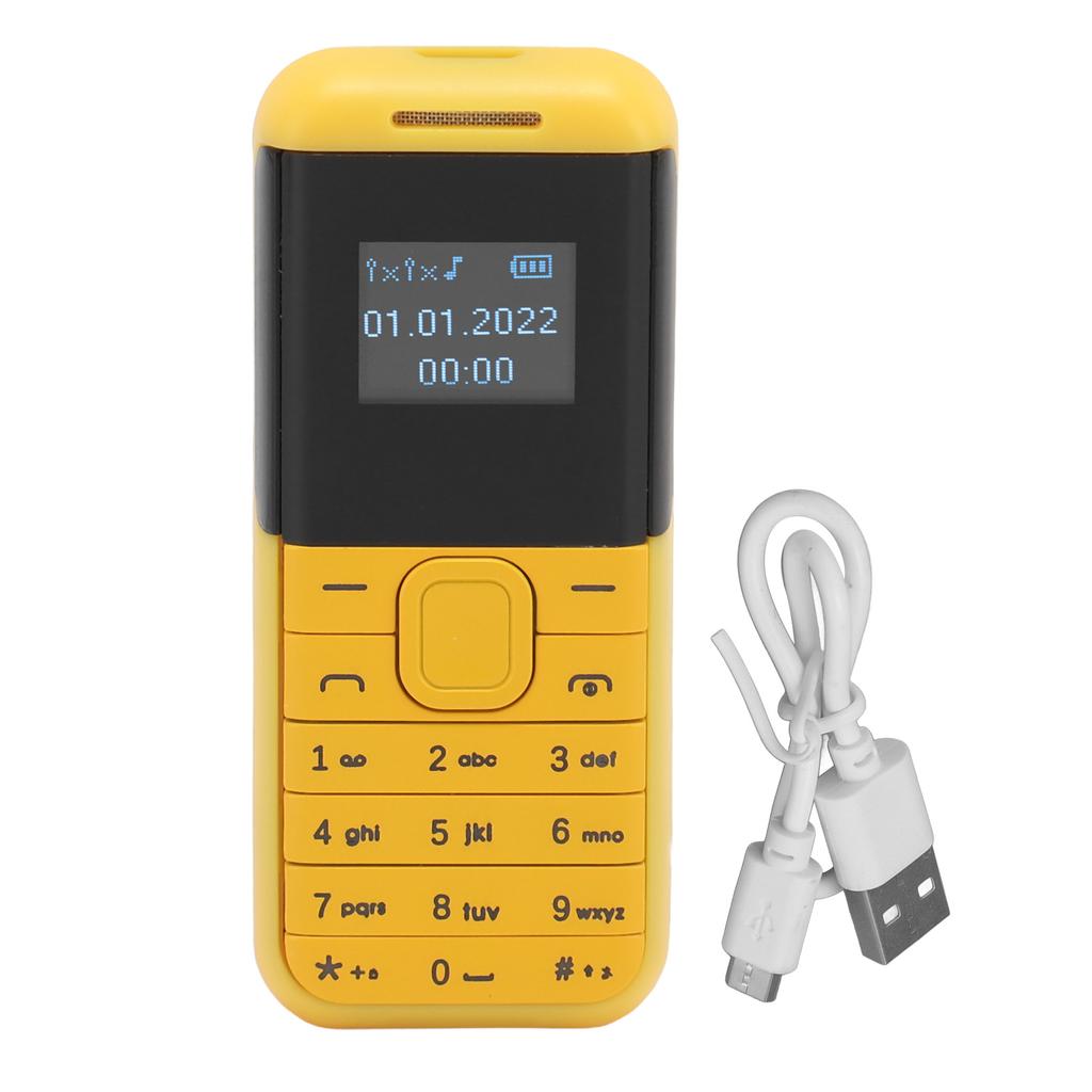 Маленький мобильный телефон Bluetooth-аудиоплеер 0,66-дюймовый экран Долгое время ожидания Мини 2G телефон Многофункциональный для путешествий для детей