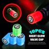 For MG Luminous Tire Valve Cap Car Wheel Hub Glowing Cover Auto Accessories RX5 RX8 350 550 6 3 5 7 ZR ZS HS GS GT Hector XX333