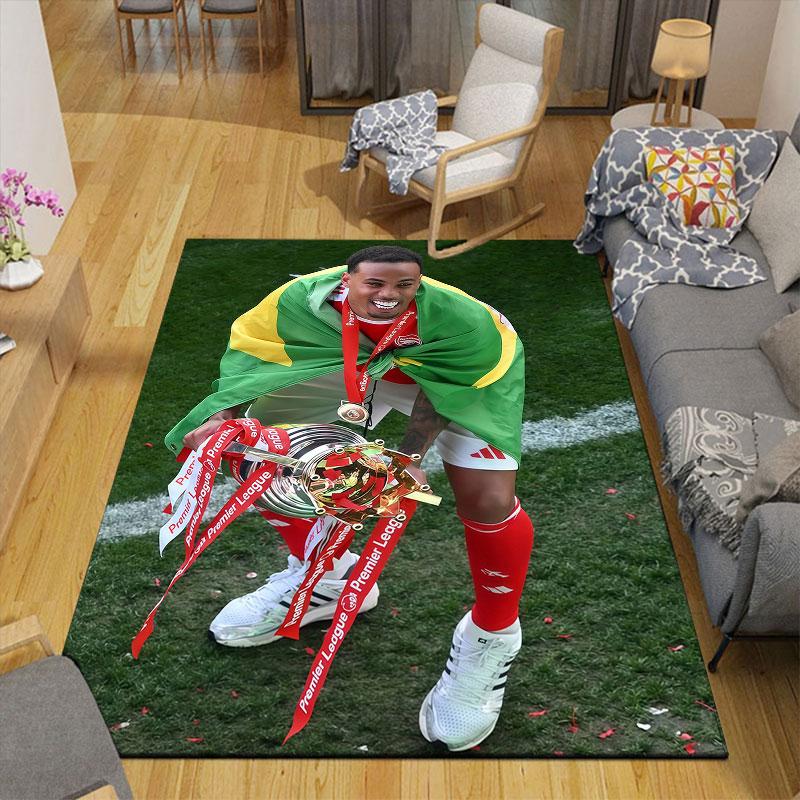 Gabriel Flannel Printed Carpet, Home Sofa Decoration for Living Room & Bedroom, Non‑Slip Play Flannel Floor Mat for Game Room
