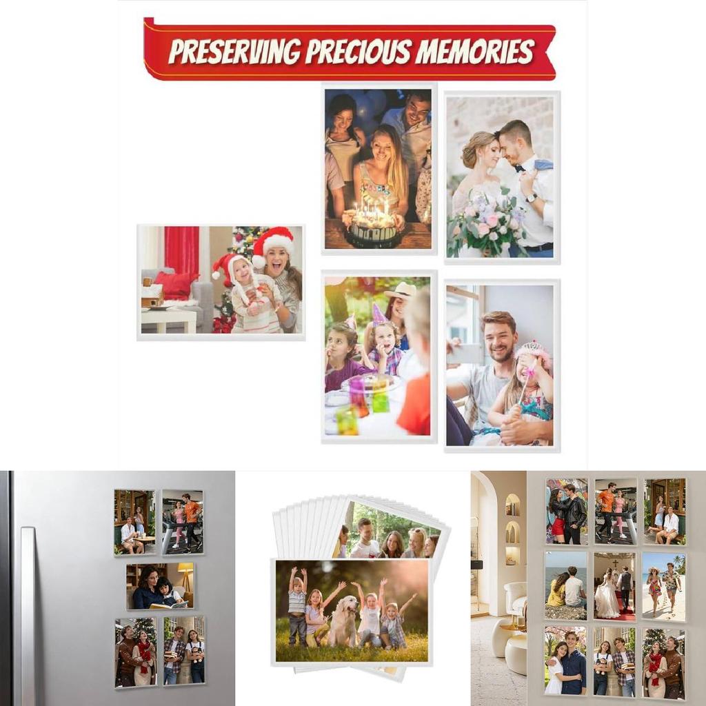 Acrylic Photo Frame Magnetic Refrigerator Magnet With Diy Photo Wall For Home Decor