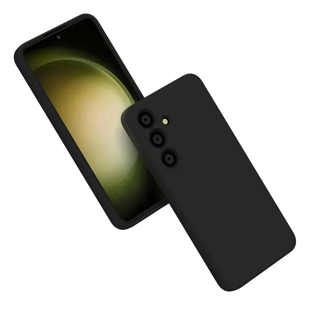 For Samsung Galaxy S26 S25 S26Plus S26Ultra Edge S24 S23 S22 S21 Ultra FE Case Soft Liquid Silicone Shockproof Phone Back Cover
