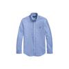 Polo Solid Logo Polo Shirt Long Sleeves Men Shirts Blue MNPOWOV16822602-400