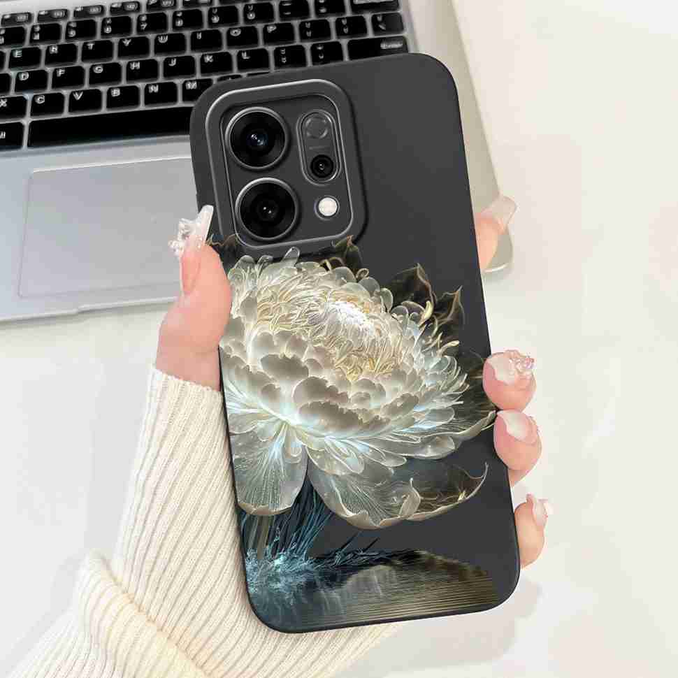 Для Oppo Reno14 5G PLA110 Чехол Милый Кролик Подсолнух Мягкий Силиконовый Чехол Для Oppo Reno 14 CPH2737 6.59" Защитные Чехлы Coque