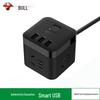 BULL Cube USB Power Strip - 3 Outlets, 3 USB Ports CN plug (adapter included)