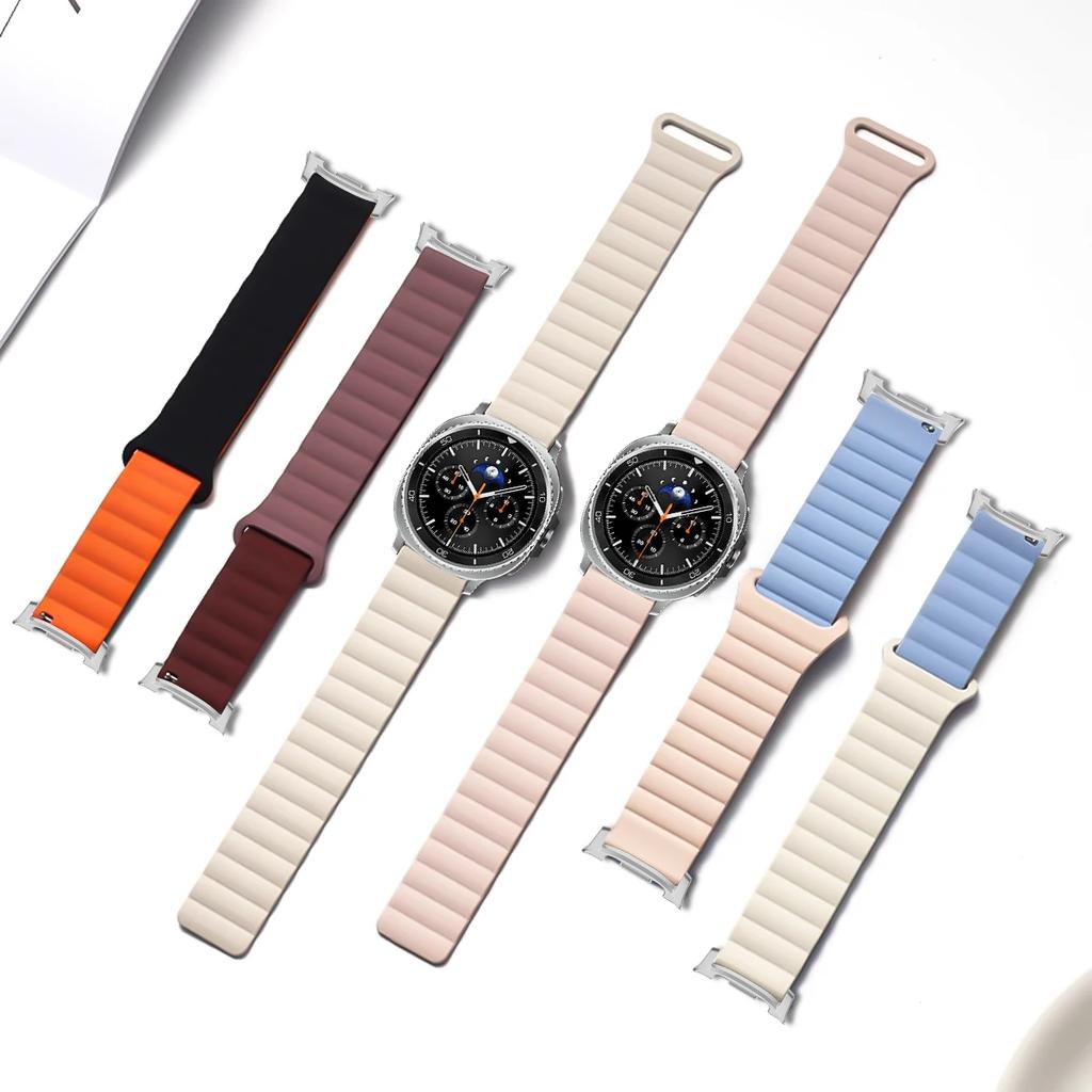 Магнитный ремешок-петля для Samsung Galaxy watch 8 40мм 44мм 8 classic 46мм Силиконовый спортивный браслет correa Galaxy 8 Ultra 2025 47мм