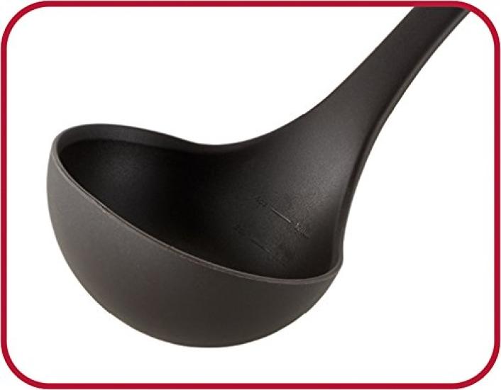Половник Tefal с удобной головкой и шкалой, можно мыть в посудомоечной машине, большой, с силиконовой заглушкой K21301 "Ingenio Ladle"