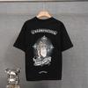 DT83 CHROME HEARTS Лето 2026 Новая Высококачественная Хлопковая Круглый Вырез Свободная Большого Размера Мужская и Женская Футболка Футболка для Пары