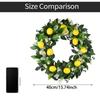 Summer Lemon Wreath Artificial Yellow Leafy Fruit Wreath