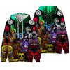 Унисекс Худи Five Nights At Freddy's Аниме Толстовка Тай-дай С графическим принтом Уличная одежда Худи для пар Мужчин Женщин