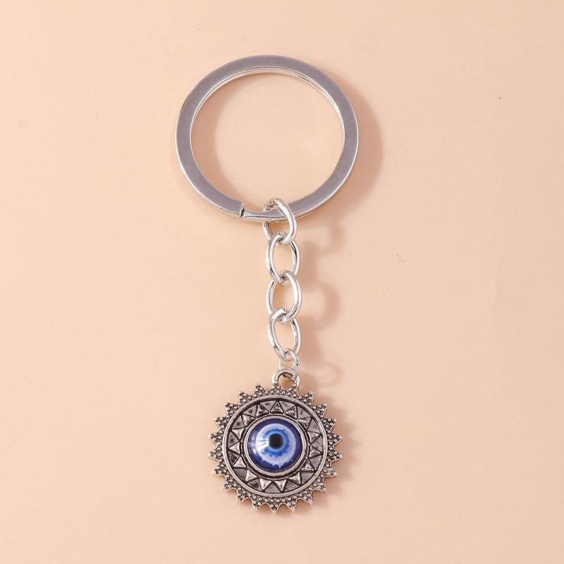 Cute Enamel Lucky Evil Eye Keychain Metal Keyring Pendant for Car Key Holder Women Girls Handbag Charms DIY Jewelry Gifts
