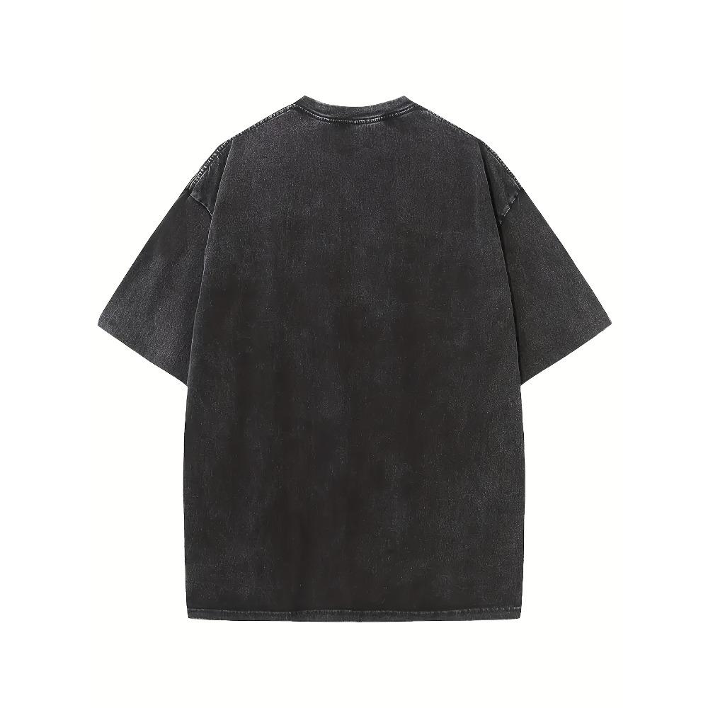 Мужская повседневная футболка с круглым вырезом, с коротким рукавом, с креативным принтом с изображением тигра, из слегка тянущейся трикотажной ткани