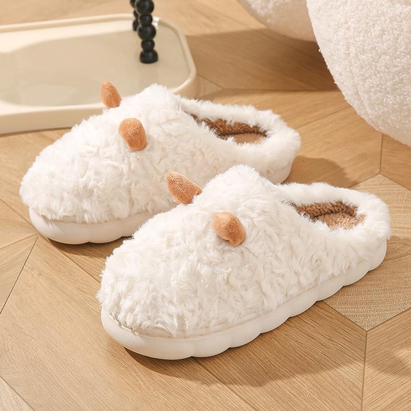 Autumn/Winter Indoor Outdoor Furry Cotton Slippers for Men & Women