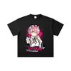 Хлопковая футболка унисекс ReZero V3 с принтом Рам, плотность 260 г/м², двойная пряжа, 32 счет, 100% хлопок