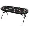 GOPLUS Poker Table for 8 People Folding Poker Mat Mahjong Table Complete Product Width 182 X Depth 82 X Height 75 Cm Padded Rail with Cup Holder Game